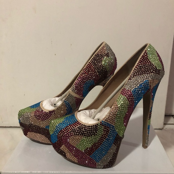 Multi colored platform pumps - Picture 4 of 6